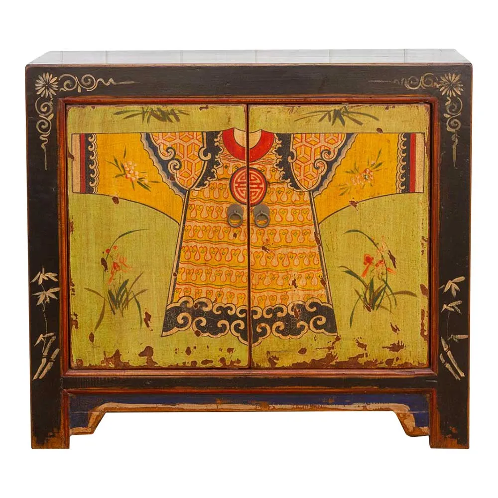 Yellow Imperial Robe Mongolian Cabinet