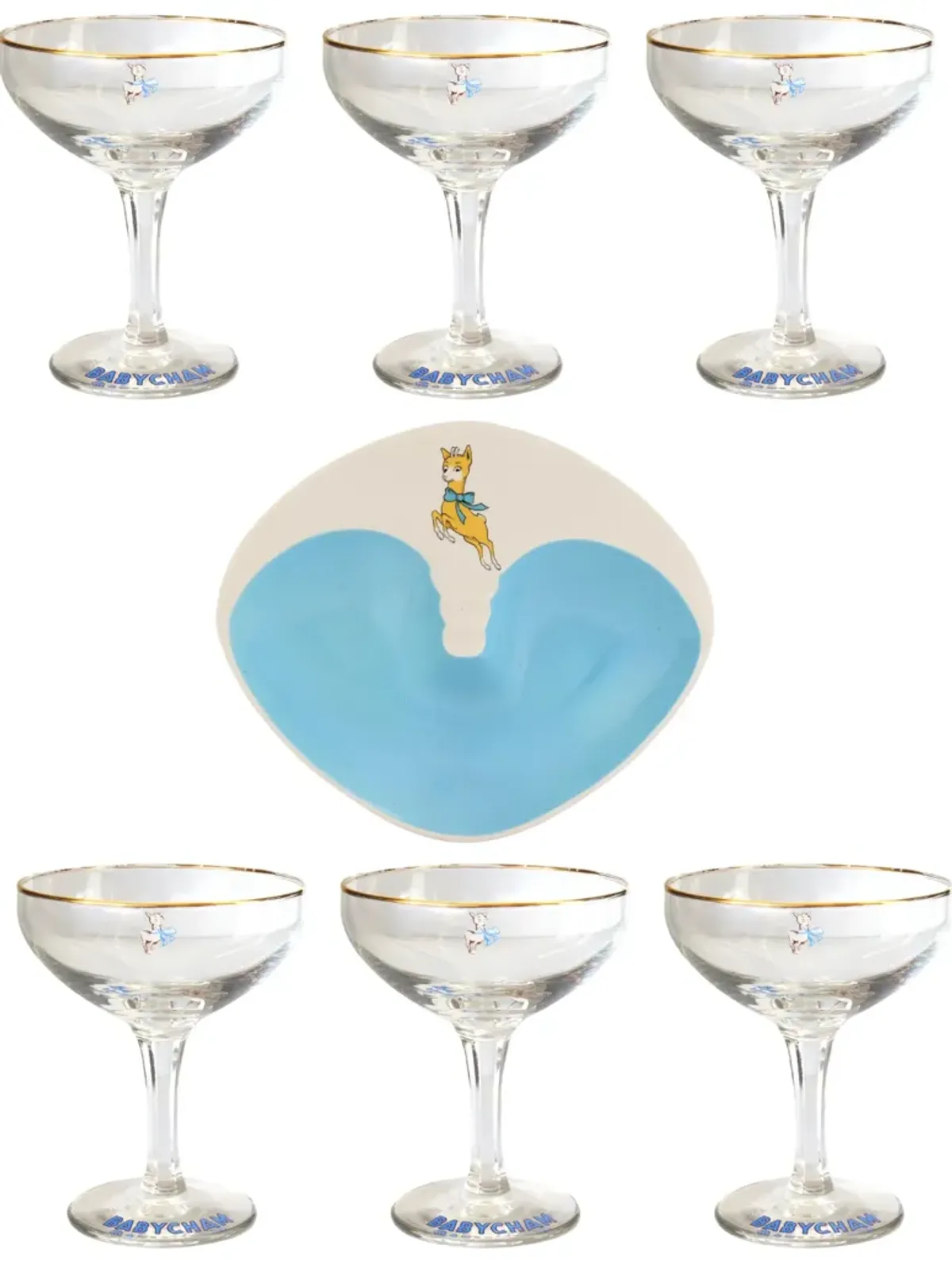 1950s Babycham Champs & Cigar Ashtray