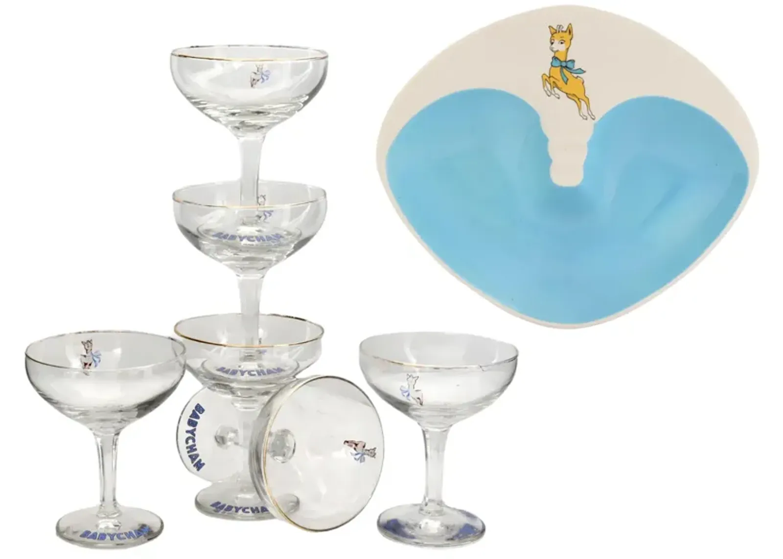 1950s Babycham Champs & Cigar Ashtray