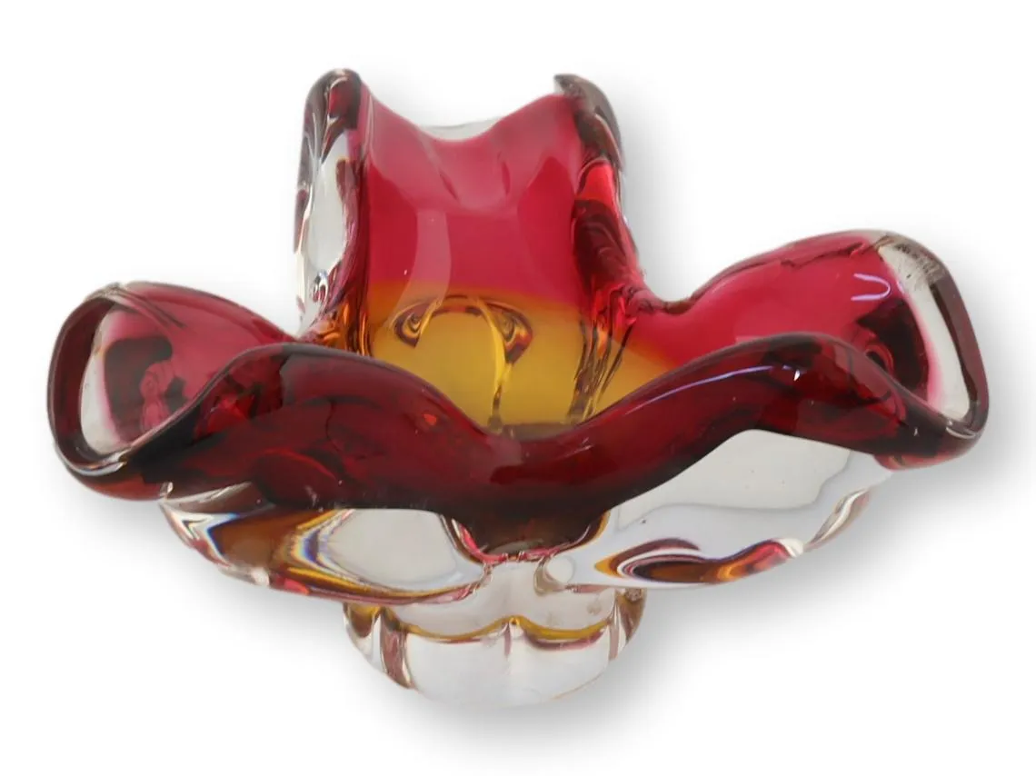 Midcentury Josef Hospodka Art Glass - Red