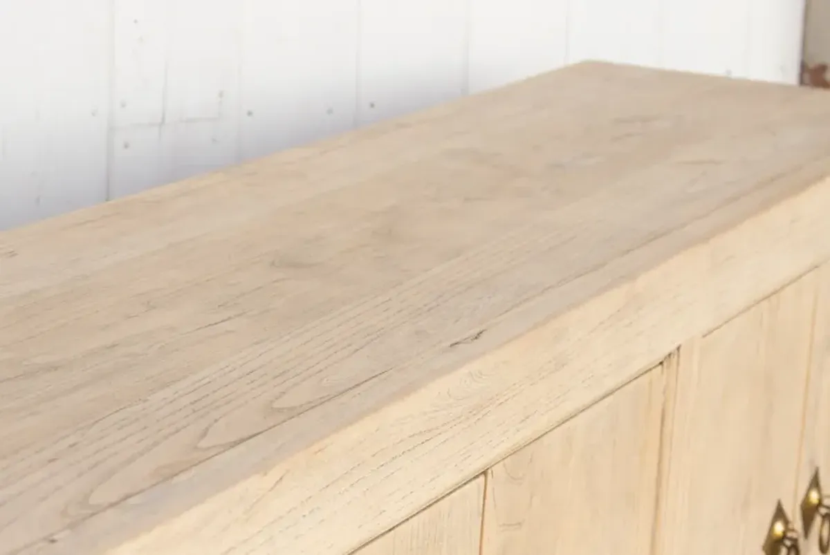 Long Rustic Bleached Elm Sideboard