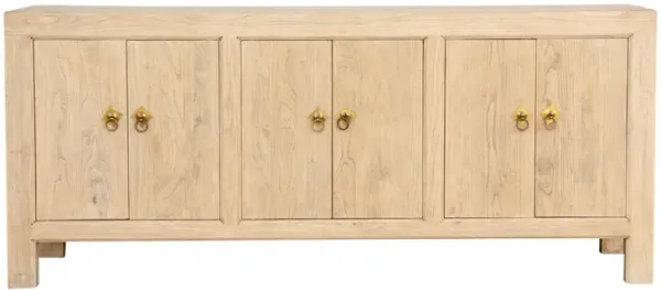 Long Rustic Bleached Elm Sideboard
