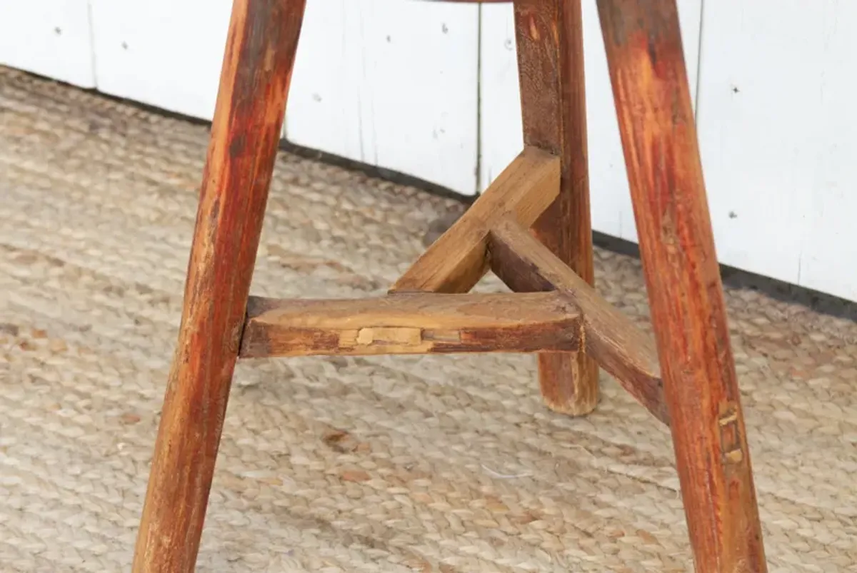 19th Century Painted Wooden Stool