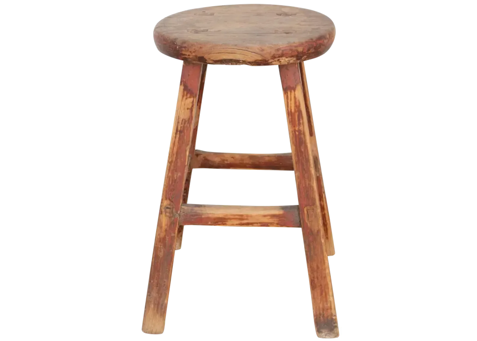 Distressed Chinese Wooden Stool