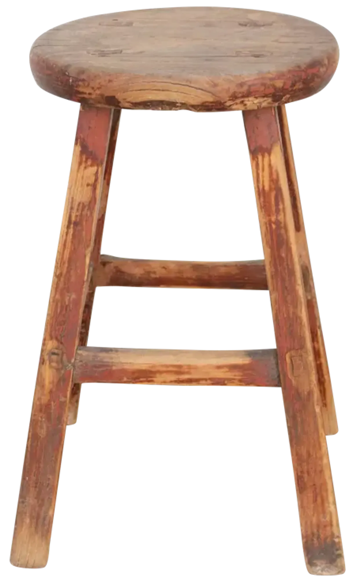 Distressed Chinese Wooden Stool