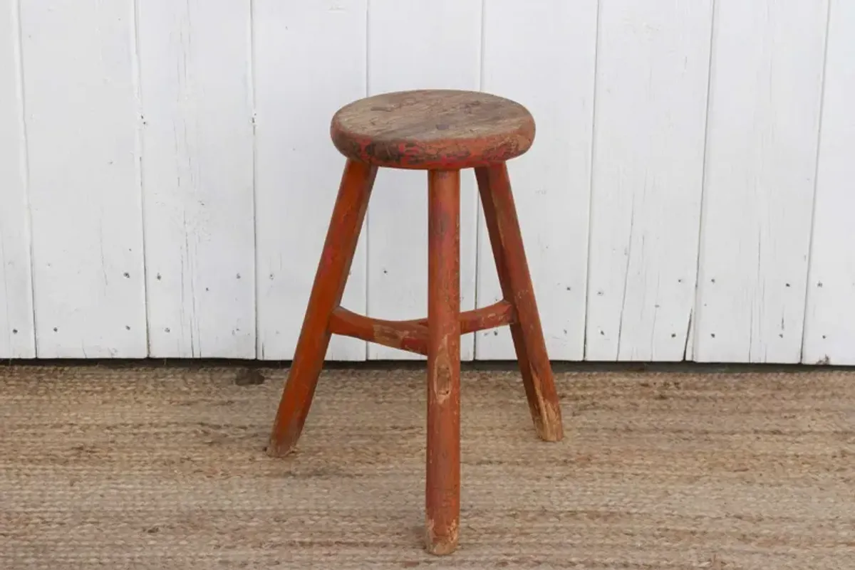 Rustic Farmhouse Asian Stool