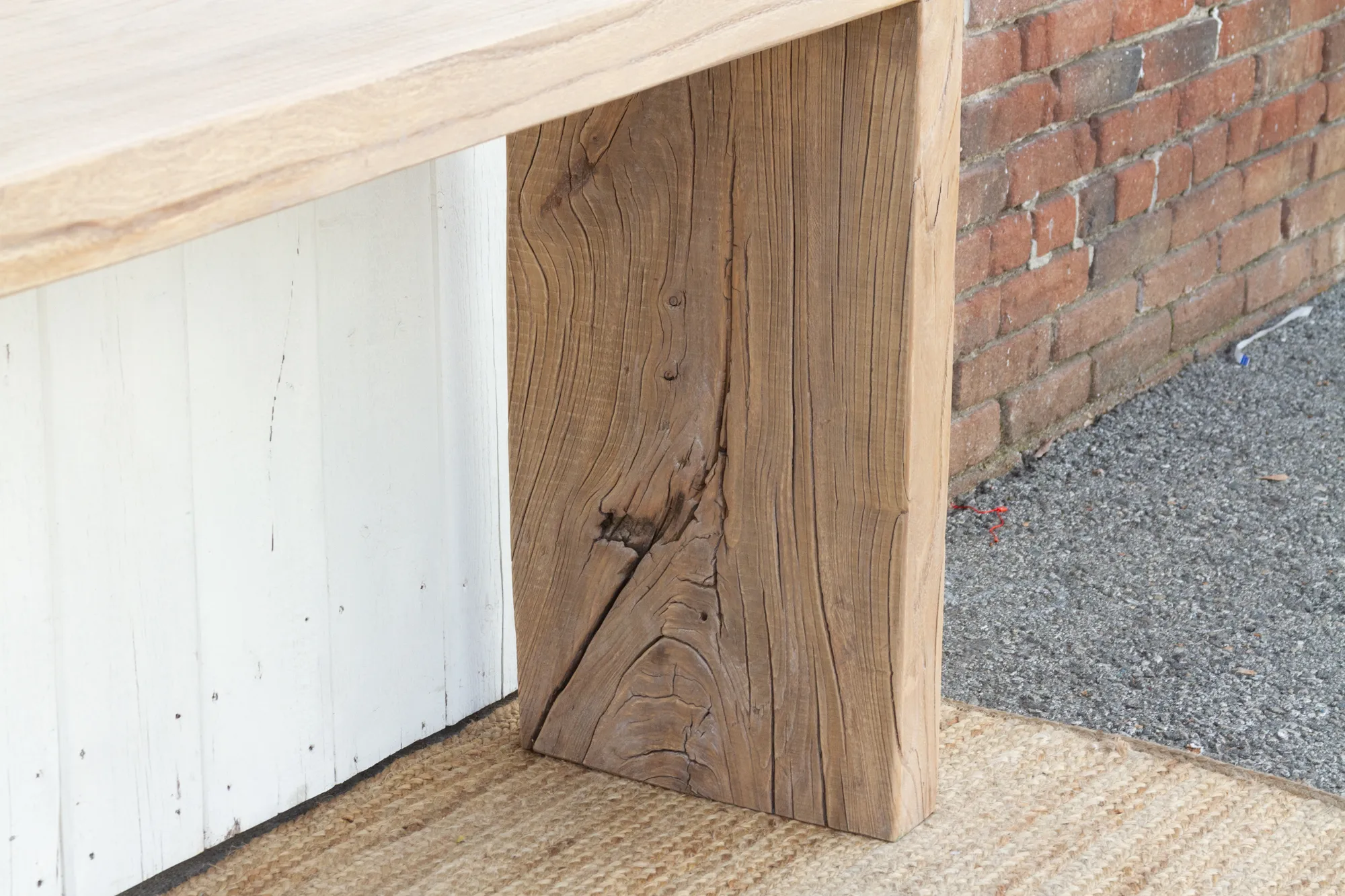 Reclaimed Elm Waterfall Console