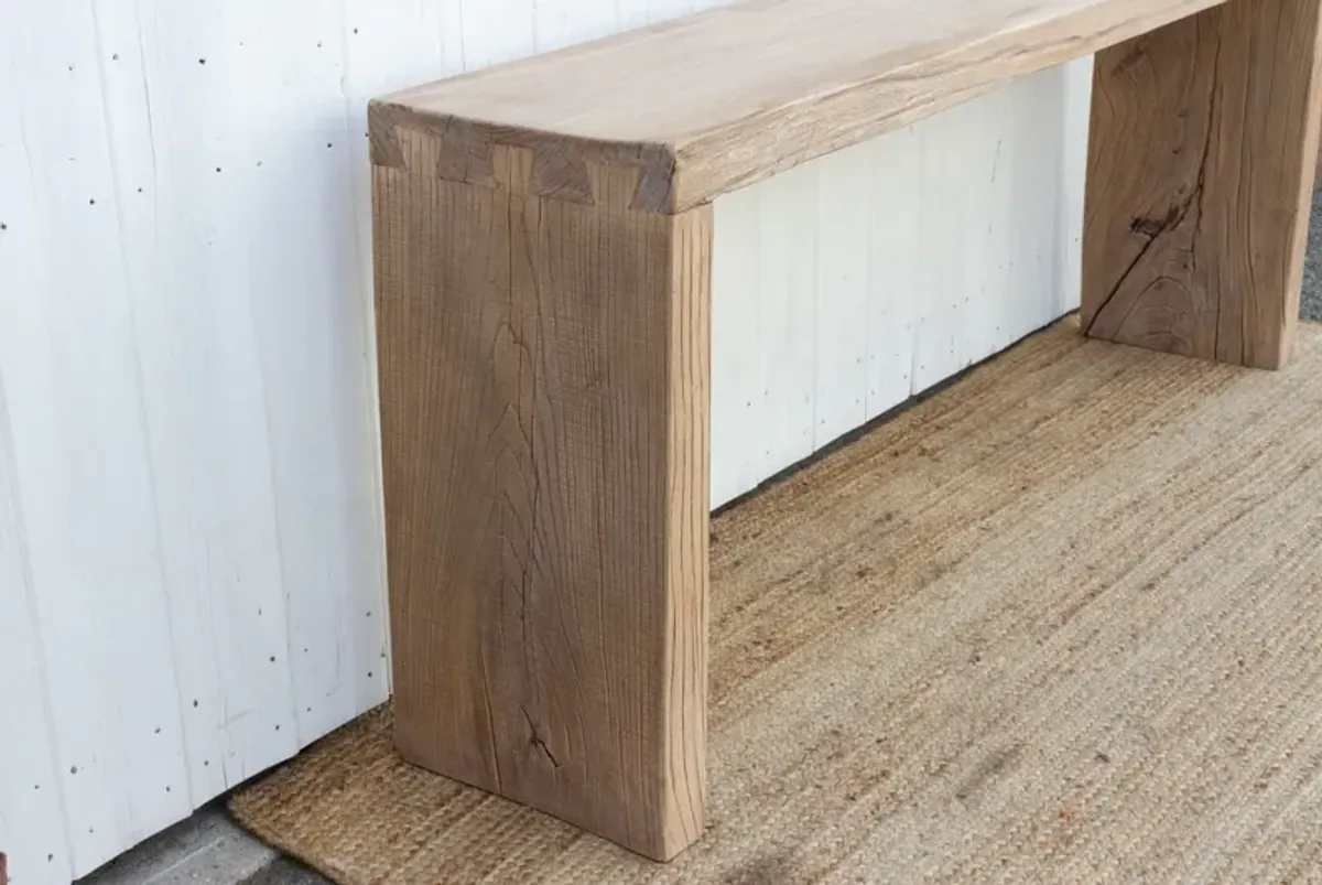 Reclaimed Elm Waterfall Console