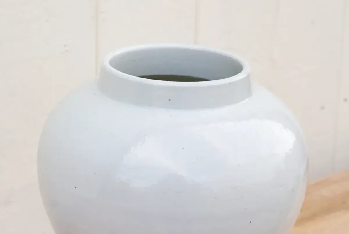 Asian White Glazed Porcelain Vase