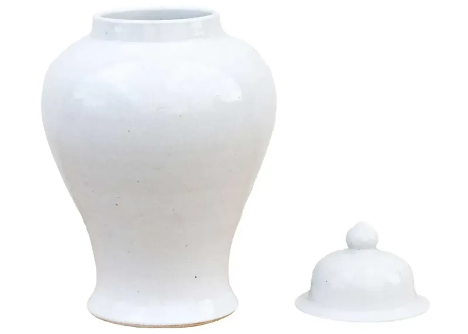 Asian White Glazed Porcelain Vase