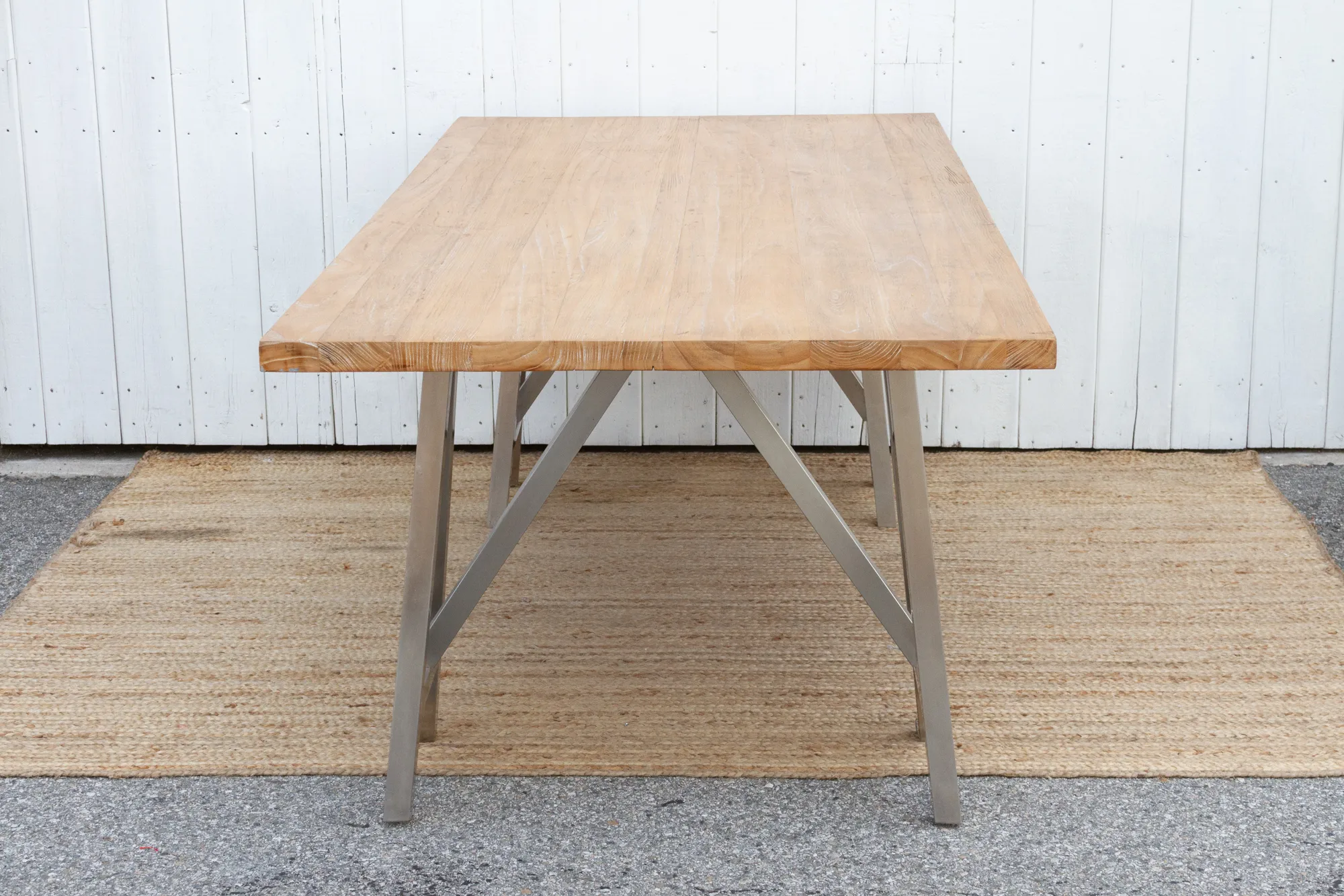 Modern Old Elm Wood Dining Table