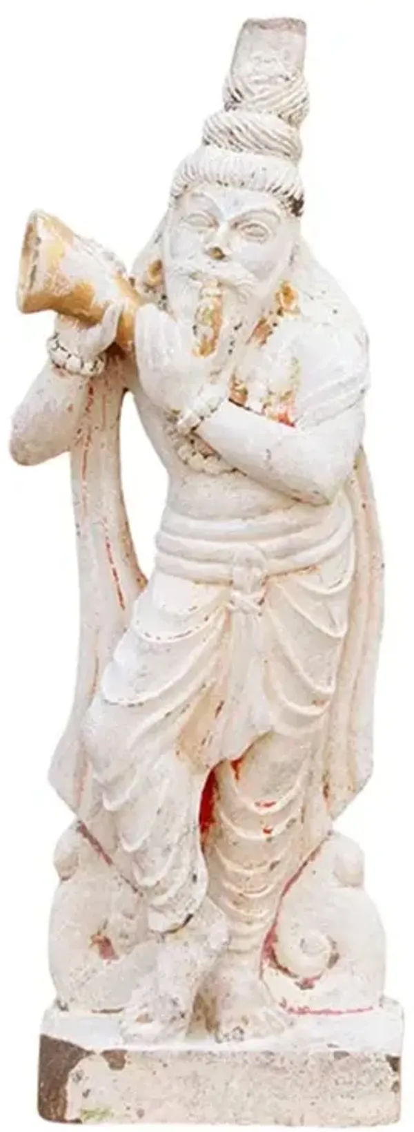 Antique Carved Stone Sadhu Statue