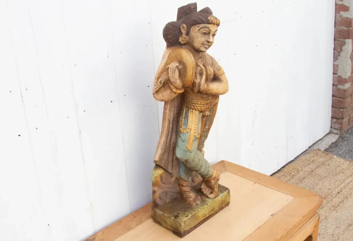 Southern Indian Stone Celestial Figure - de-cor - Brown