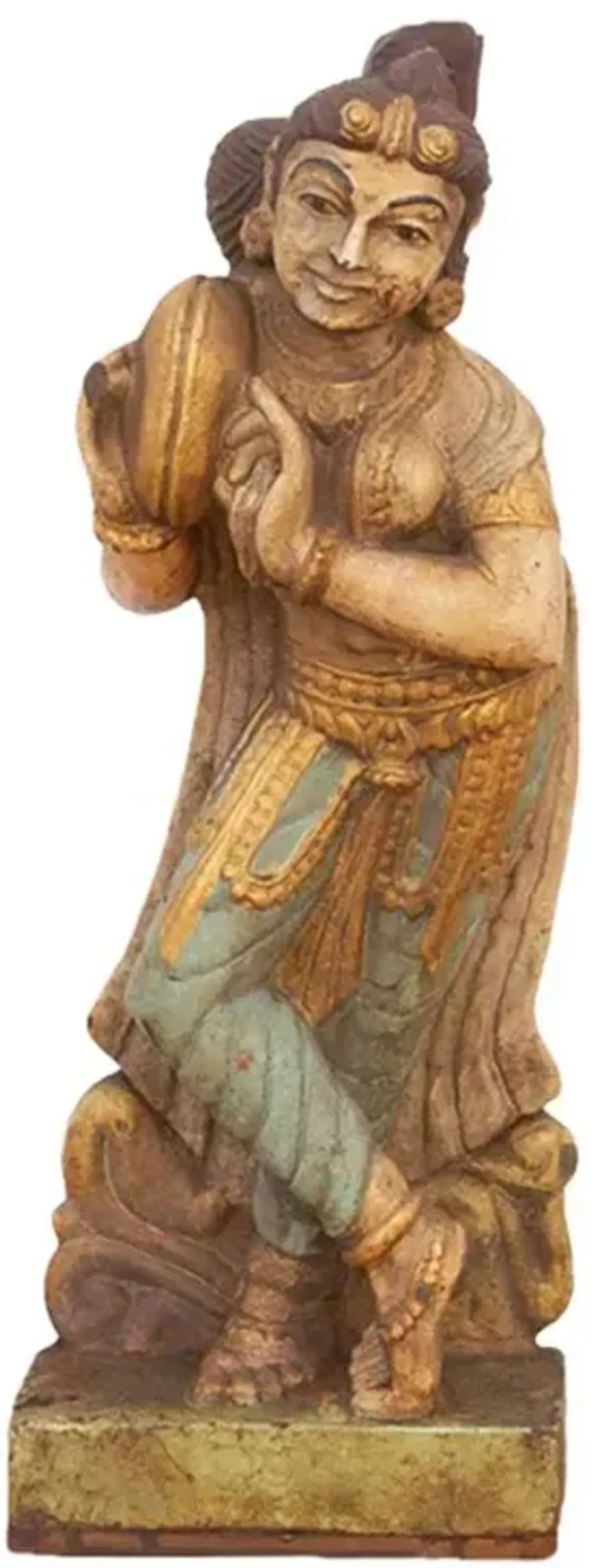 Southern Indian Stone Celestial Figure - de-cor - Brown