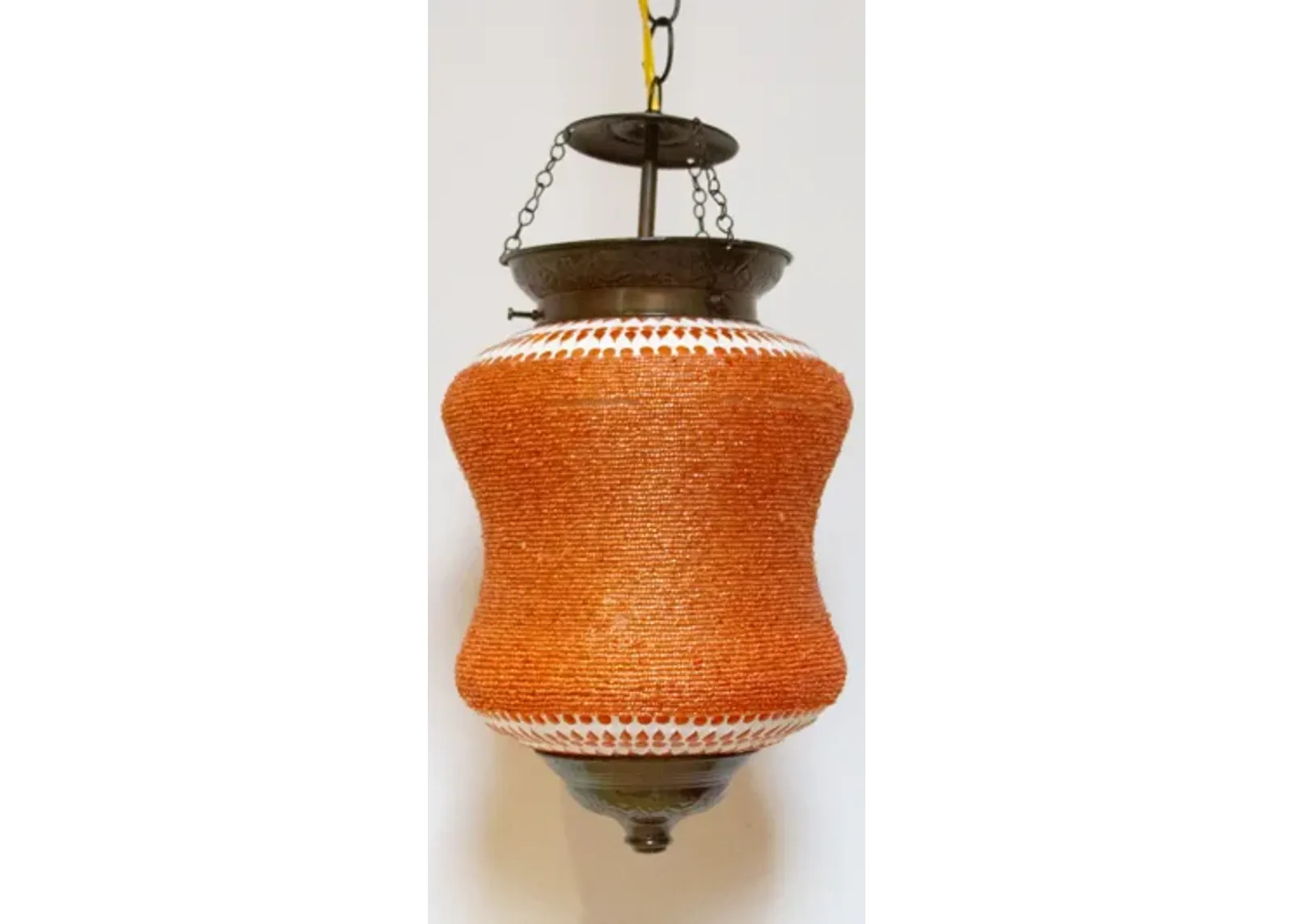 Coral Beaded Pendant Lamp