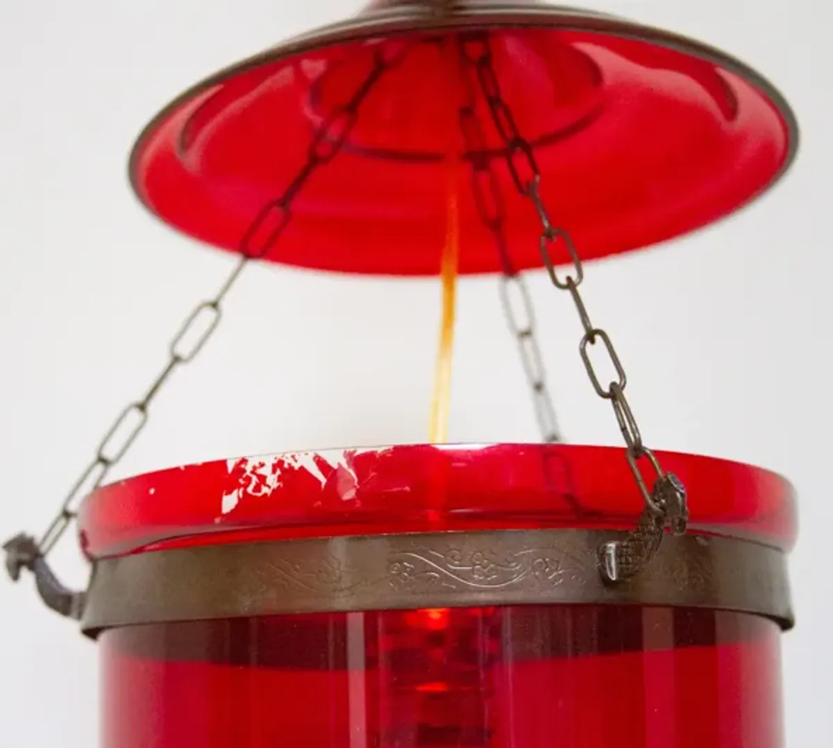 Persian Red Pendant Glass Lantern