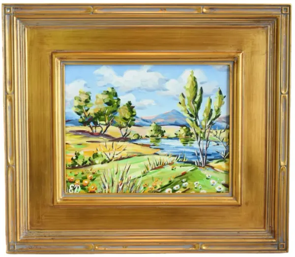 Impressionist Landscape Floral Painting