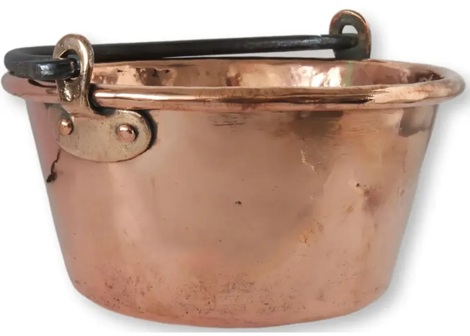 Antique English Copper Bucket - Brown