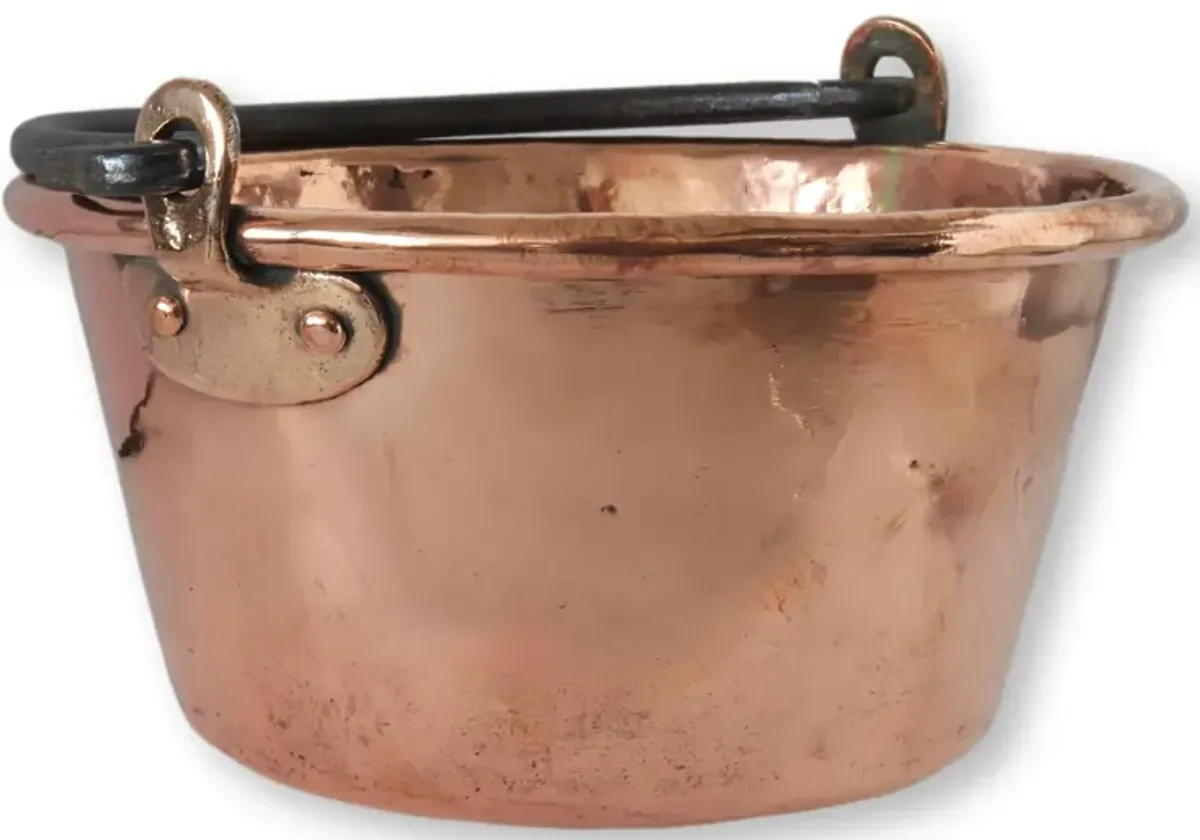 Antique English Copper Bucket - Brown