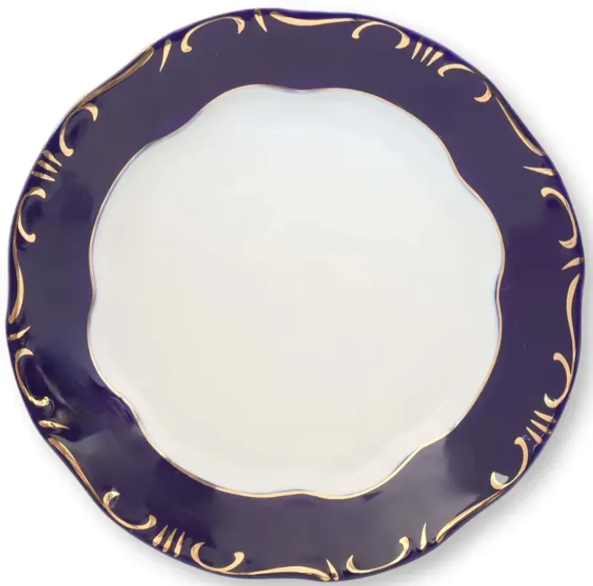 Pompadour III Cobalt & 18K Chop Plate