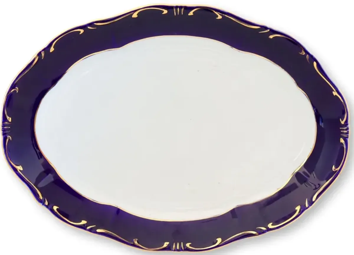 Pompadour III Cobalt & 18K Platter