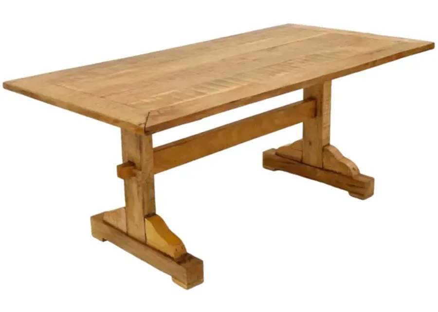 Pine Farmhouse Trestle Dining Table