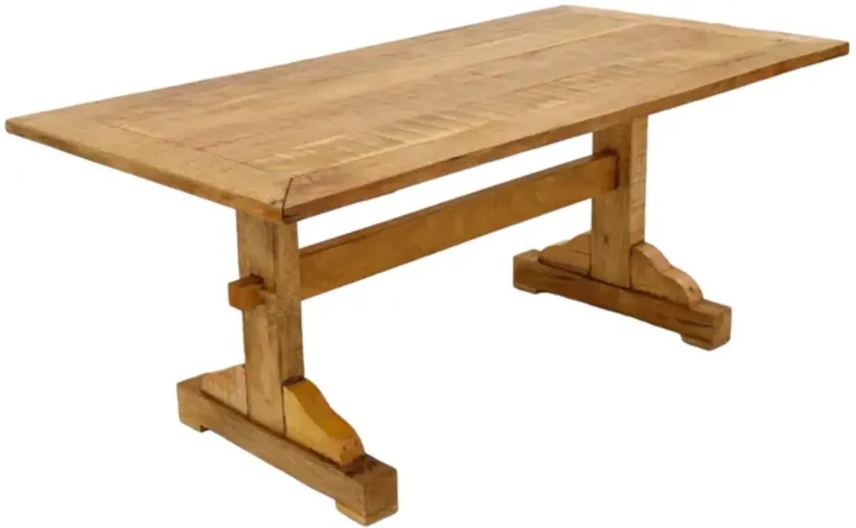 Pine Farmhouse Trestle Dining Table