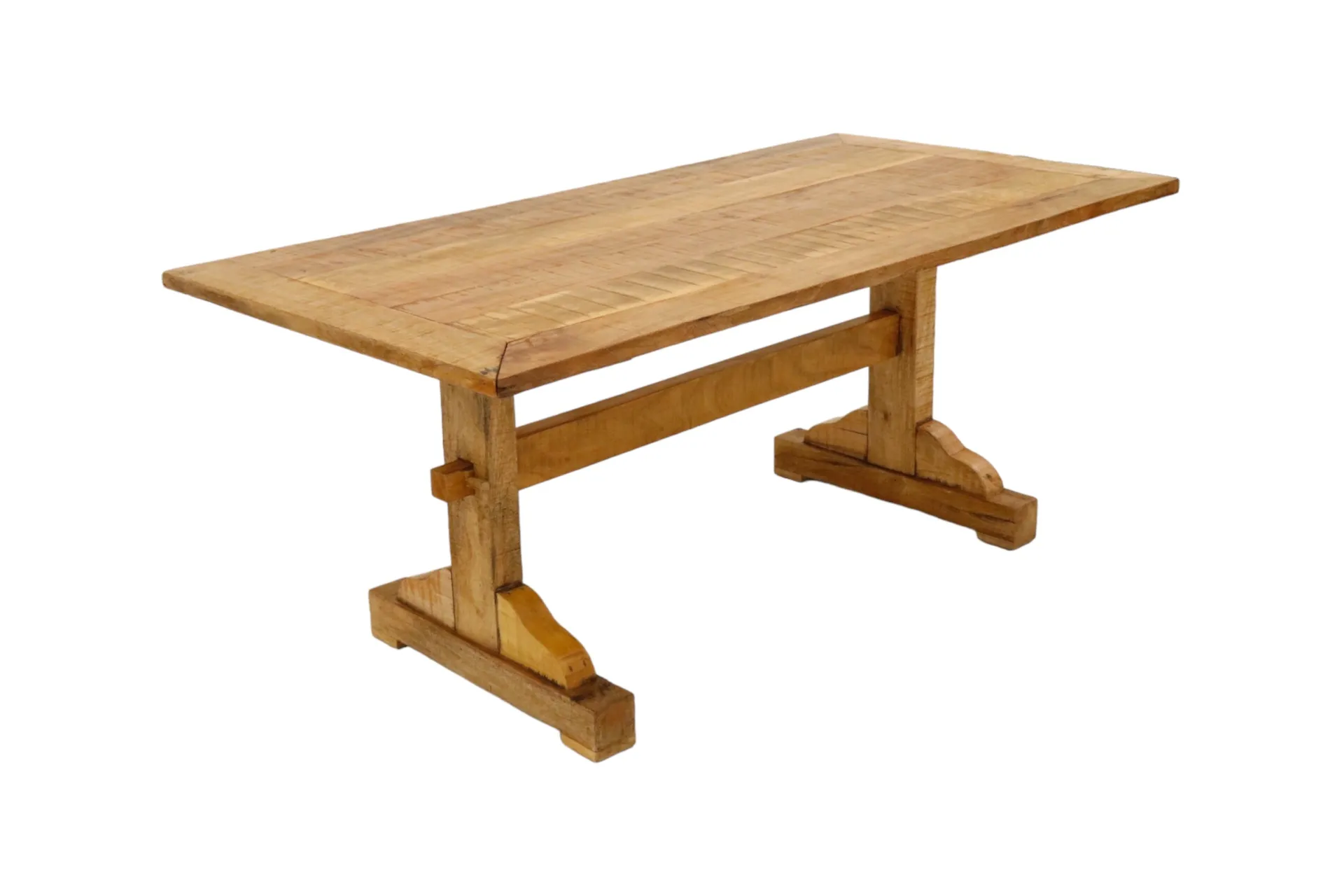 Pine Farmhouse Trestle Dining Table