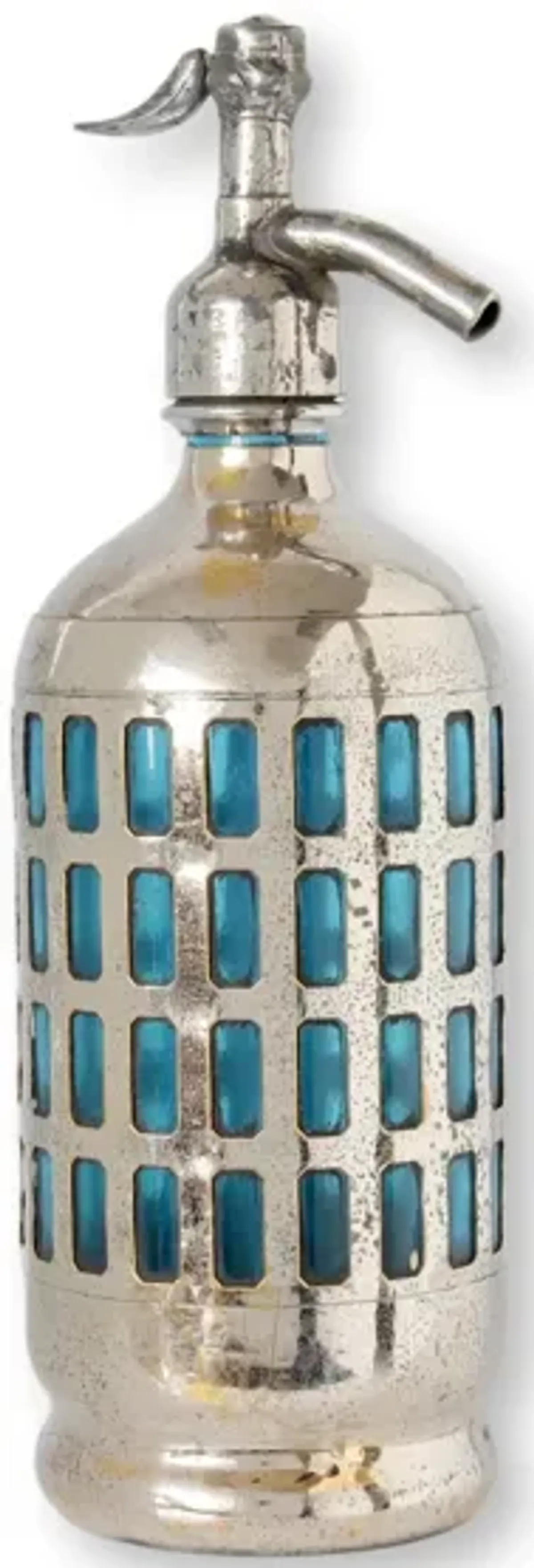 1930s French Silver-Plate Seltzer Bottle