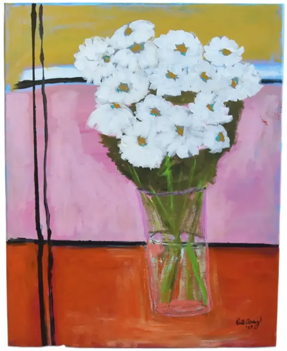 Bouquet of White Flowers Oil Painting