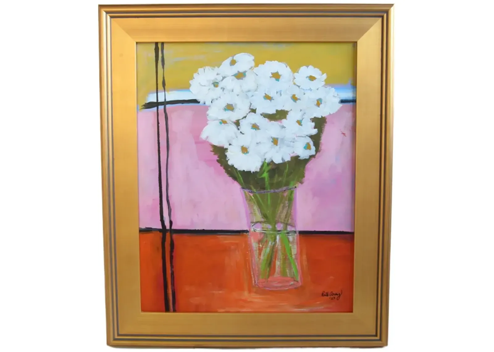 Bouquet of White Flowers Oil Painting