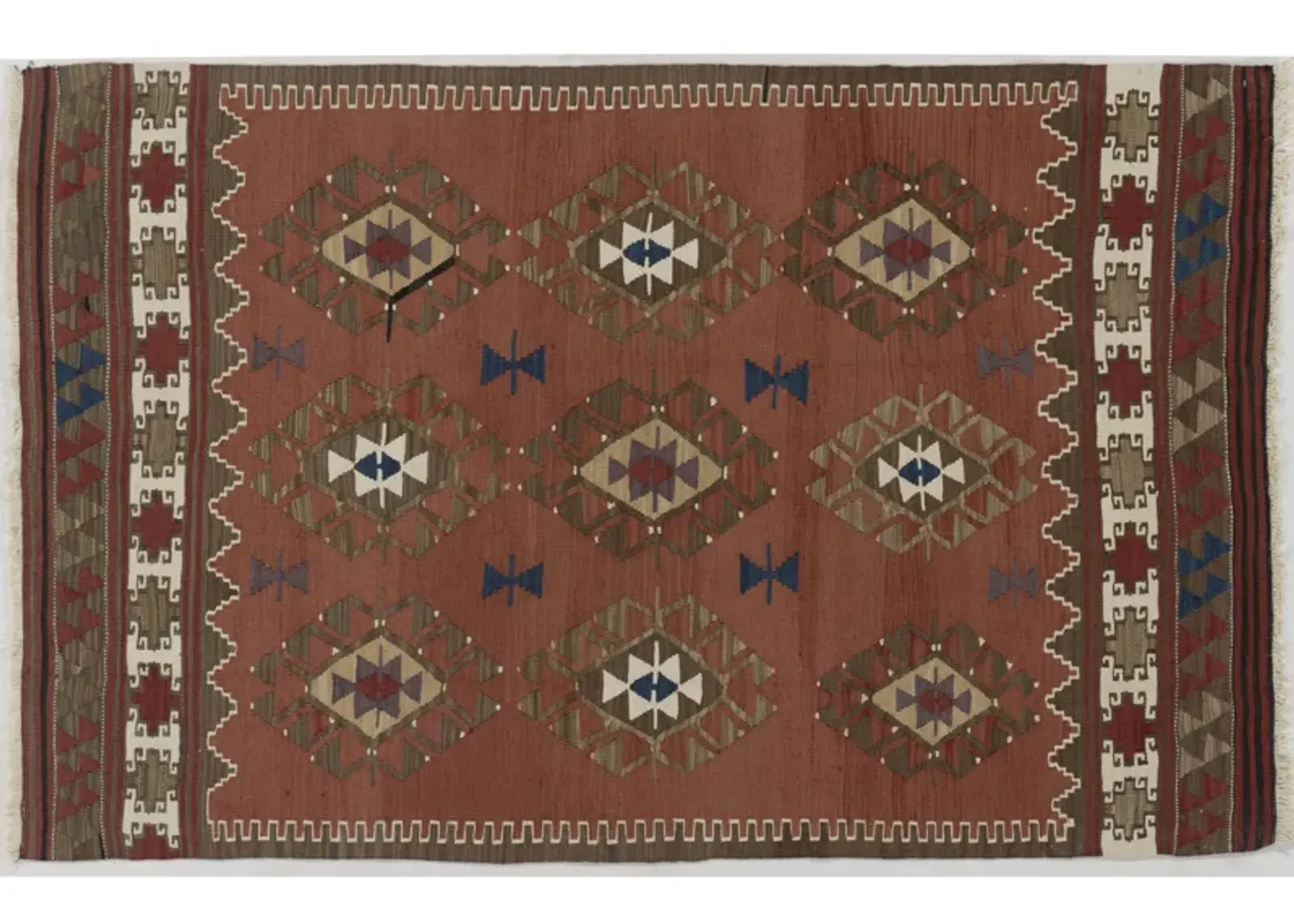 Turkish Kilim 3'8 X 5'7 - Brown