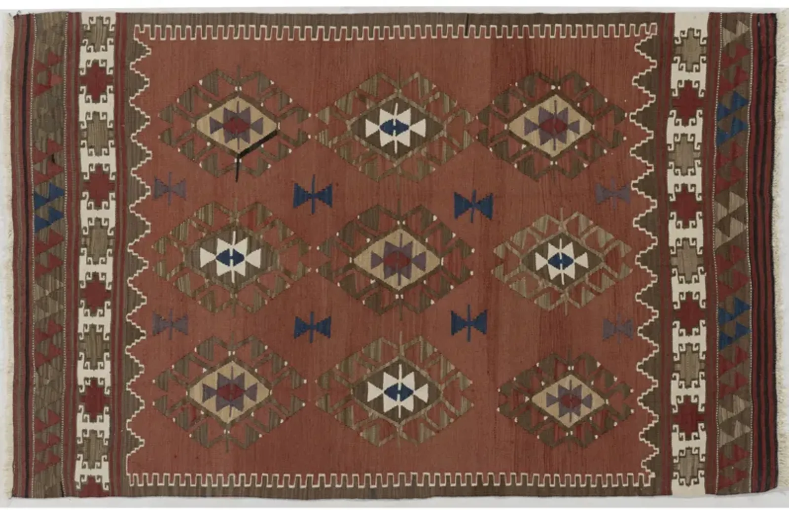 Turkish Kilim 3'8 X 5'7 - Brown