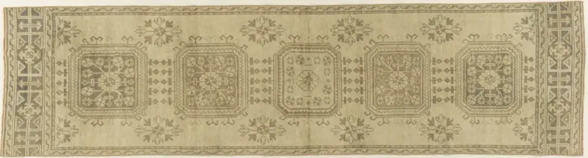 Turkish Oushak Runner 2'10 X 11' - Beige