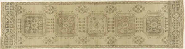 Turkish Oushak Runner 2'10 X 11' - Beige