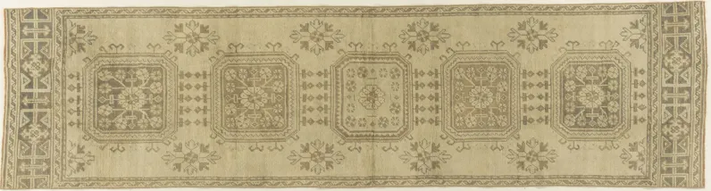 Turkish Oushak Runner 2'10 X 11' - Beige