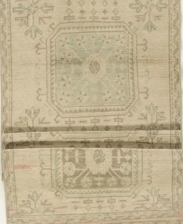 Turkish Oushak Runner 3'3 X 11'4 - Beige