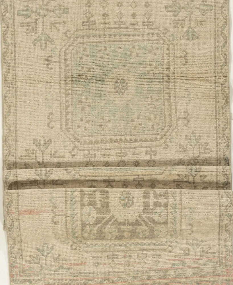 Turkish Oushak Runner 3'3 X 11'4 - Beige