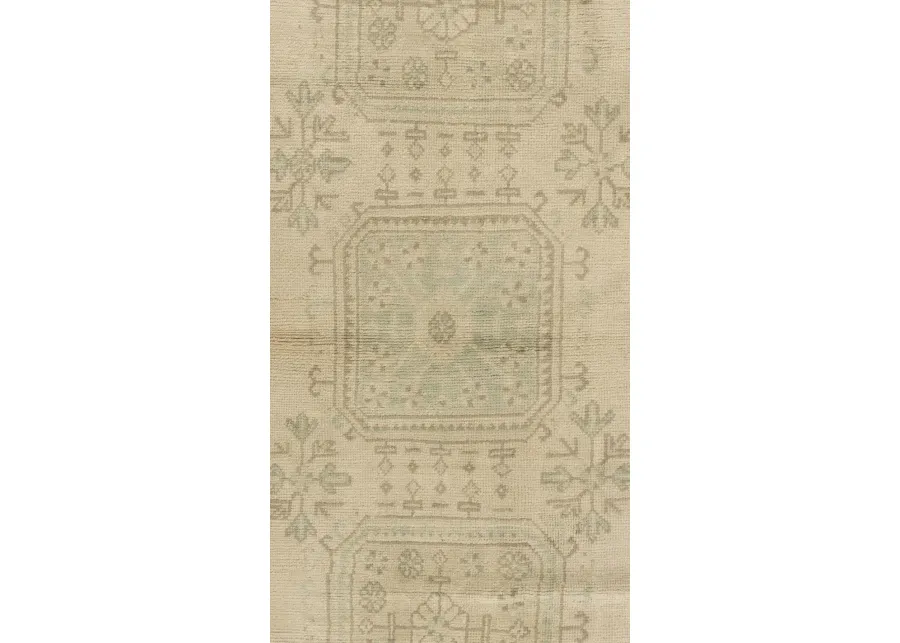 Turkish Oushak Runner 3'3 X 11'4 - Beige