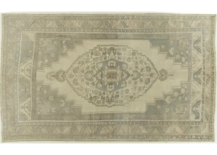 Turkish Oushak Runner 2'1 X 8'11 - Beige