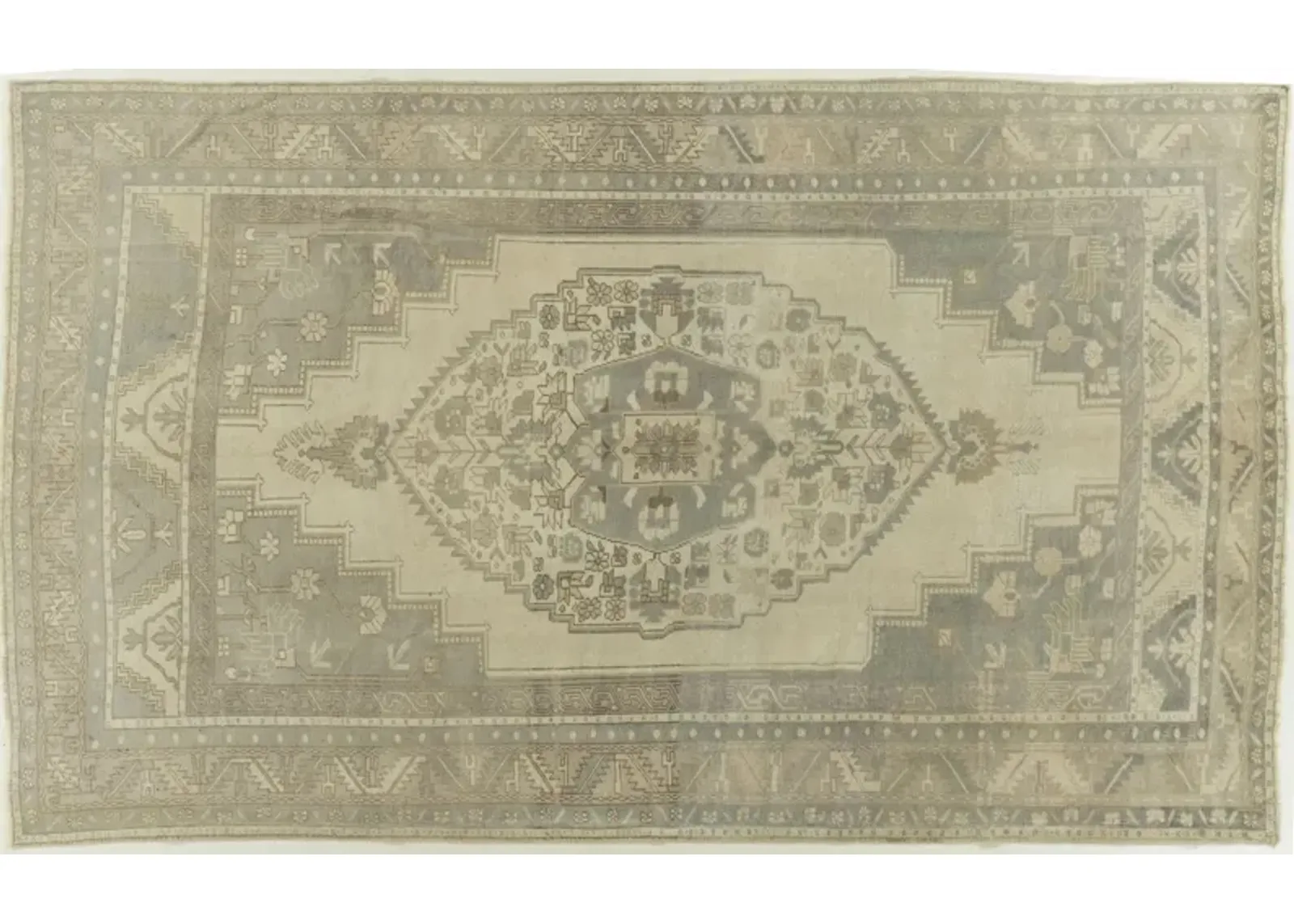 Turkish Oushak Runner 2'1 X 8'11 - Beige