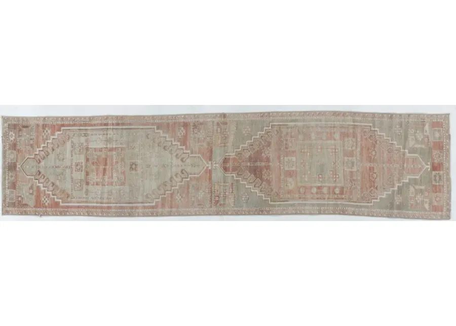 Turkish Oushak Runner 2'1 X 8'11 - Red