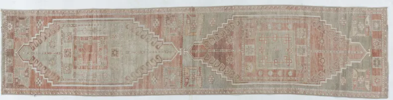 Turkish Oushak Runner 2'1 X 8'11 - Red