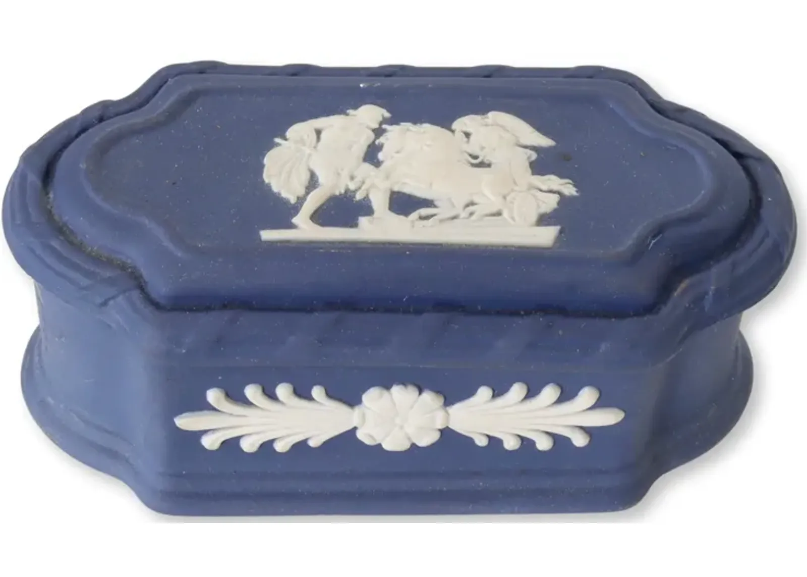 Cobalt Wedgwood Jasperware Match Box