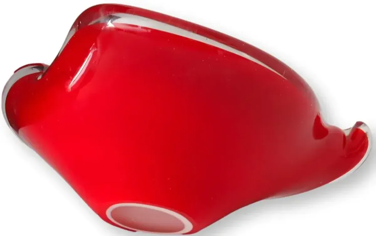 Midcentury Murano Heart Cigar Ashtray