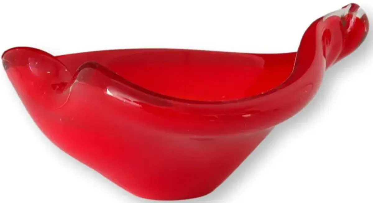 Midcentury Murano Heart Cigar Ashtray