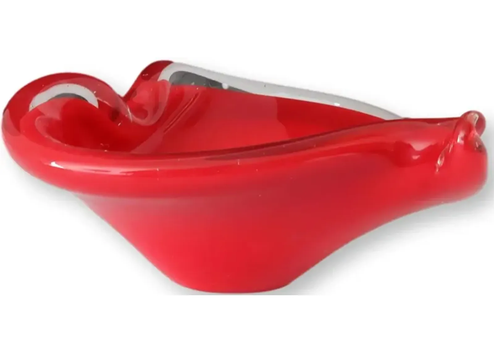 Midcentury Murano Heart Cigar Ashtray