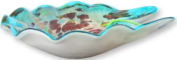 1950s Murano Glass Leaf Bowl - The Queens Landing - brown