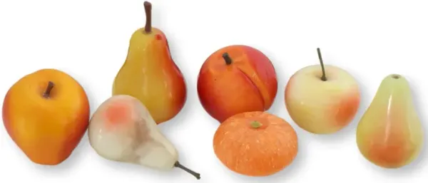 Midcentury Italian Alabaster Fruit, 7Pcs