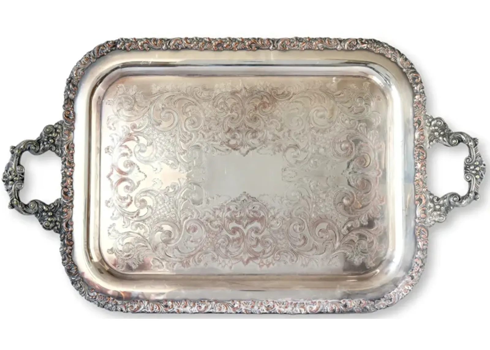 1920s English Silver-Plate Tray